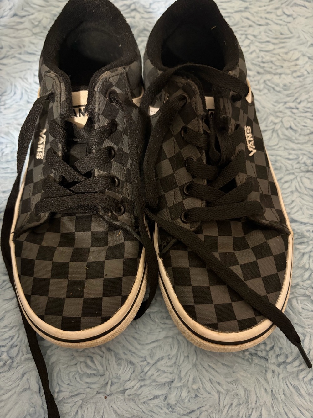 Vans Kids Black & Gray Checkerboard Low-Top Sneakers